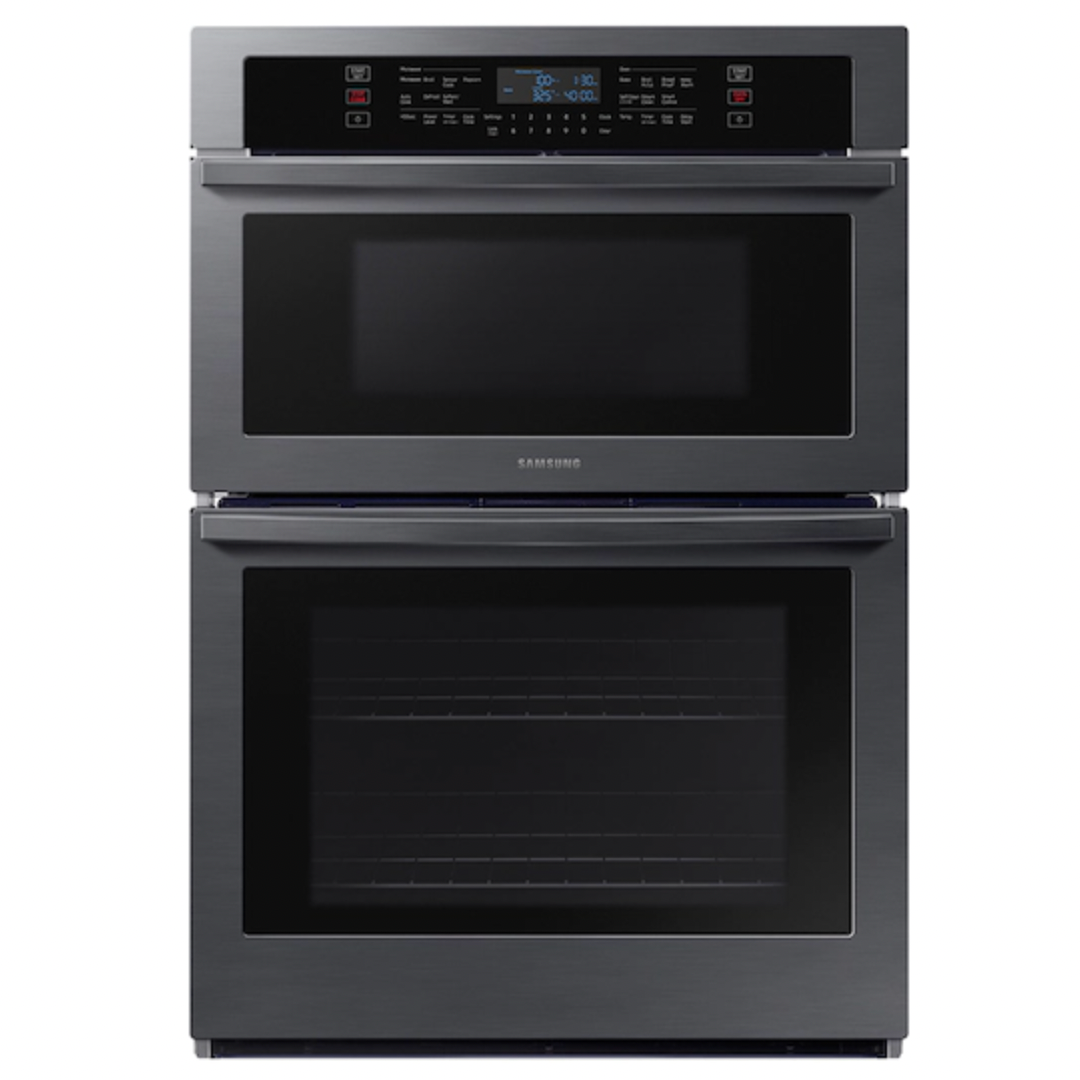 30" Smart Microwave Combination Wall Oven in Black Stainless Steel